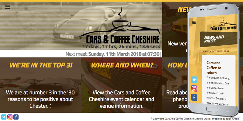 carsandcoffeecheshire.co.uk screenshot